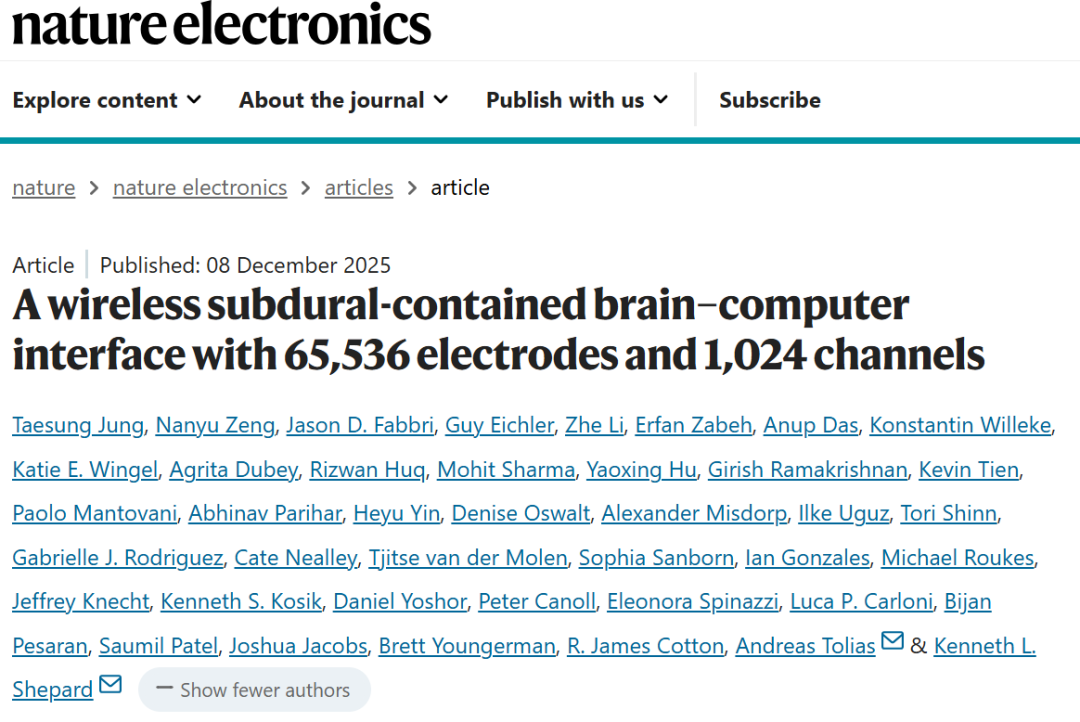图丨相关论文（来源：Nature Electronics）
